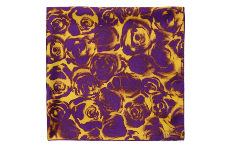 Burberry Rose-print Silk Scarf
