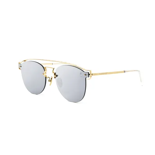 A BATHING APE Stainless Steel Oval Sunglasses Unisex