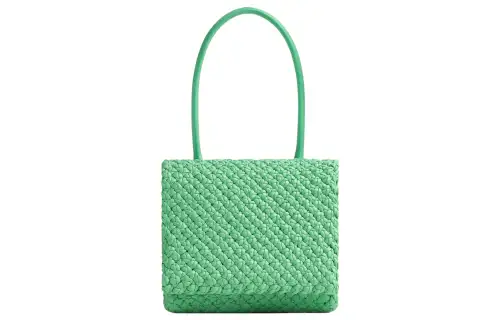 Bottega Veneta Patti Lambskin One Shoulder Handbag Women's Light Green