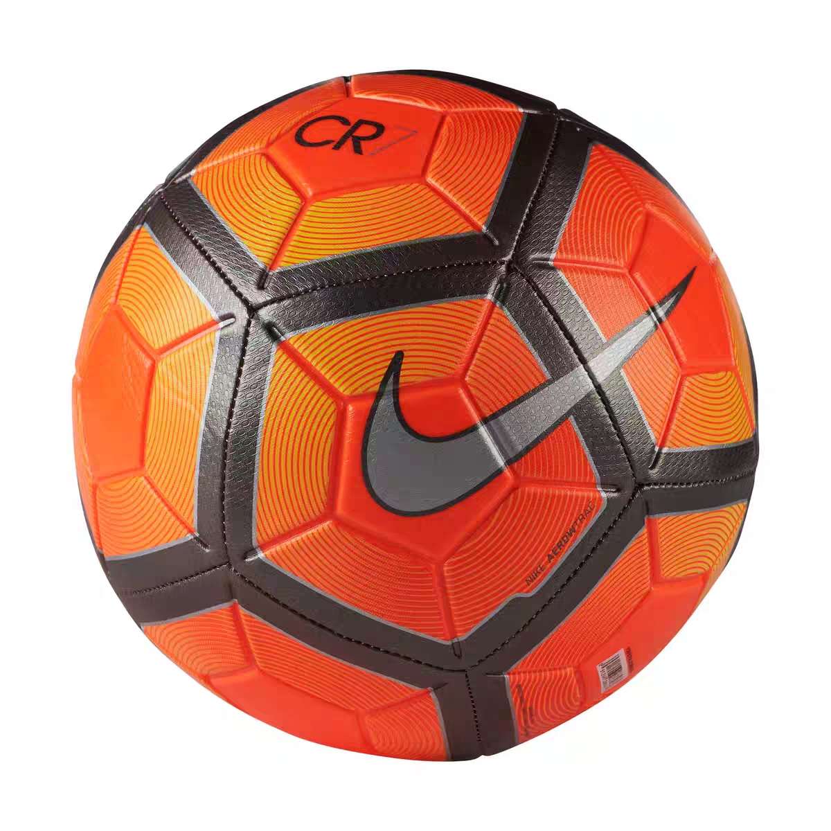 Nike Size 5 Soccer Ball Rubber Unisex Dark Red Pie Orange Silver