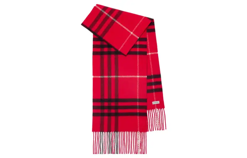 【Previous Season】check-print wool-cashmere scarf