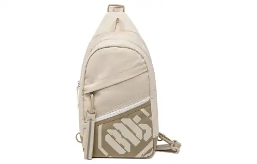 Li Ning Polyester One Shoulder Crossbody Sling Bag Regular Unisex Dusty Khaki/Light Chestnut Brown