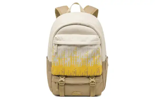 Li Ning Sports Life Collection Athleisure Polyester Backpack Regular Unisex Light Chestnut Brown
