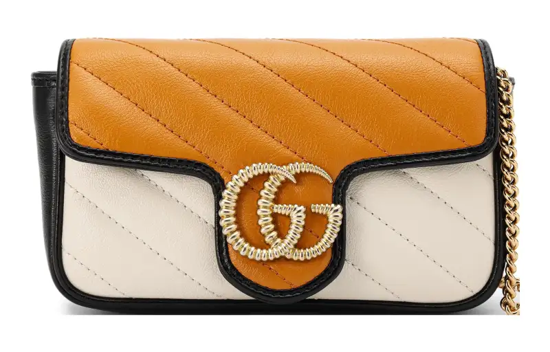 GUCCI GG Marmont Quilted Leather Chain Bag, Shoulder Bag, Crossbody Bag Extra Mini Women's