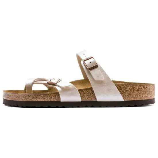 Birkenstock Slide Slippers Women's Pearl White