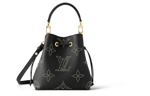 LOUIS VUITTON NéoNoé Grained Calfskin Bucket Bag, Shoulder Bag, Crossbody Bag, Handbag Small Women's Black