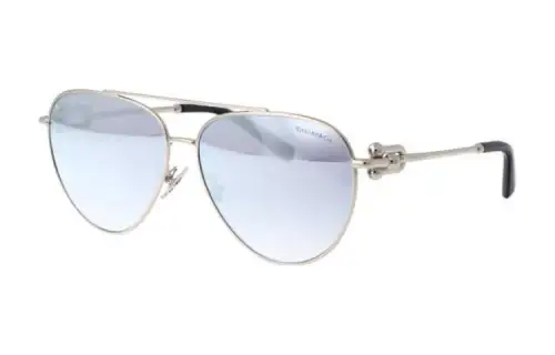 TIFFANY & CO. Titanium Irregular Shape Sunglasses Women's Silver