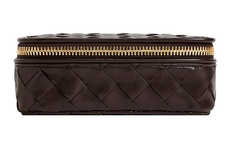 Bottega Veneta Intrecciato Lambskin Jewelry Box Storage Bag Women's Fondant