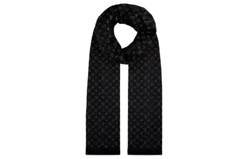 LOUIS VUITTON TIMELESS Knit Scarves Women's Black