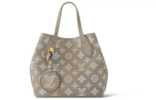 LOUIS VUITTON Lv Flight Mode Series Cow Leather Tote Bag, Shopping Bag, Handbag Small Women's Gray