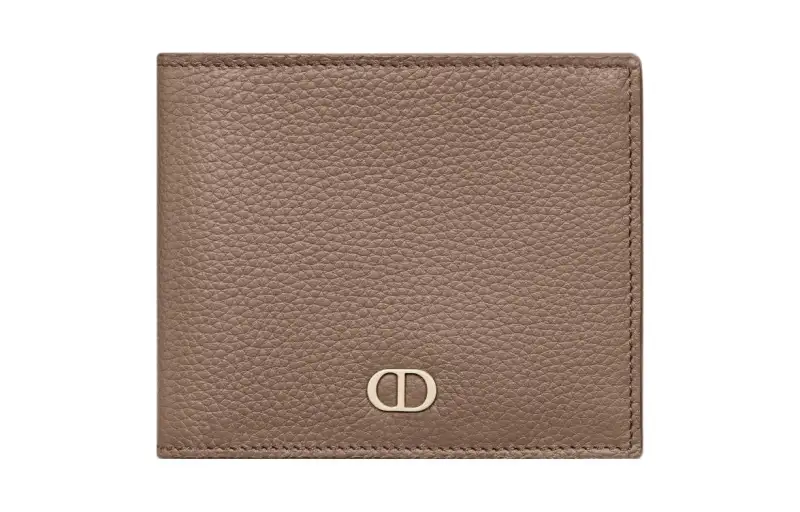 DIOR Grain Calfskin Wallet Regular Men's Khaki