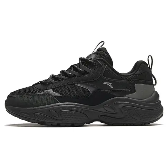 Anta Star Cushioning Breathable Low-Top Chunky Sneakers Women's Black