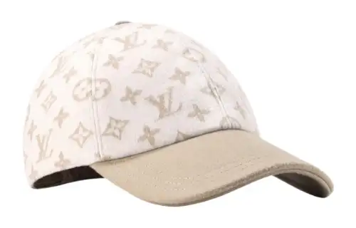 LOUIS VUITTON Silk Baseball Caps Women's Brown