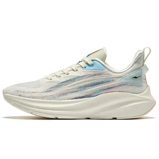 Erke Cushioned Wear-Resistant Breathable Low-Top Running Shoes Women's Ivory Lake Blue