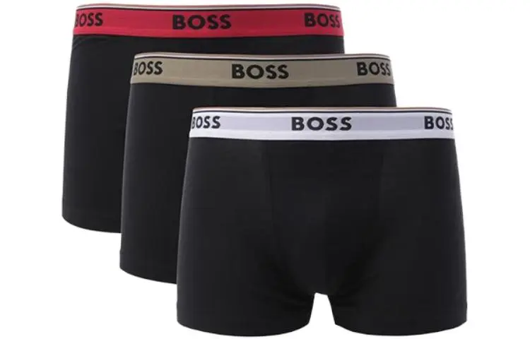 HUGO BOSS Boxer Briefs Men's 3 Pack Black