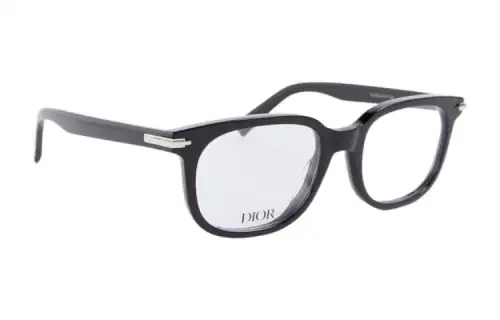 DIOR Acetate Irregular Shape Eyeglass Frames Unisex Black