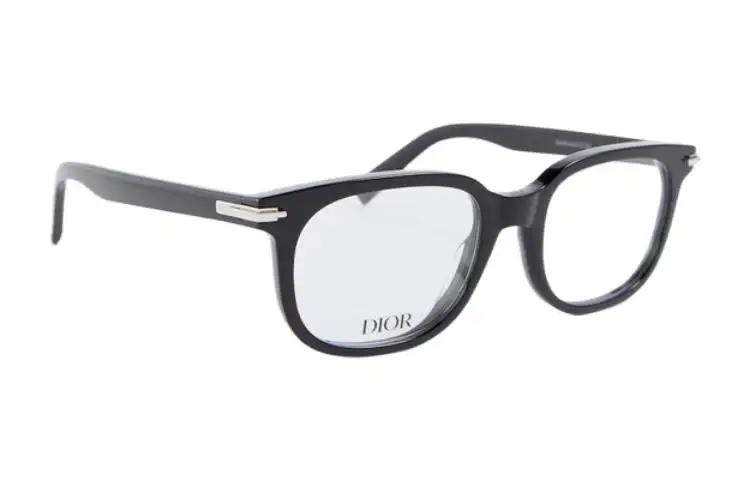 DIOR Acetate Irregular Shape Eyeglass Frames Unisex Black