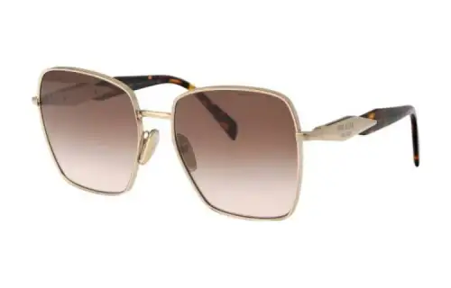 PRADA Metal Irregular Shape Sunglasses Women's Gold