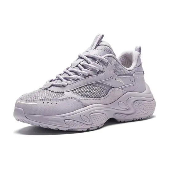 Anta Stars Star Cushioning Breathable Low-Top Chunky Sneakers Women's Light Purple