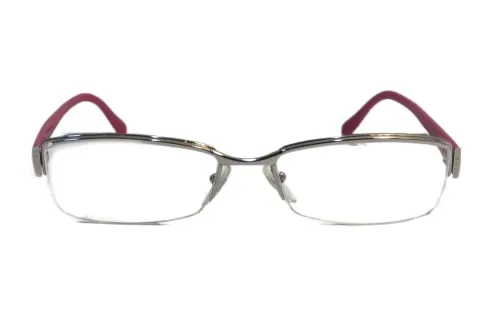 PRADA Acetate Square Eyeglass Frames Unisex Silver
