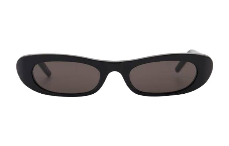 SAINT LAURENT Acetate Irregular Shape Sunglasses Women's Black