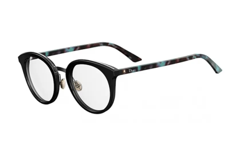 DIOR Metal Round Eyeglass Frames Women's Black