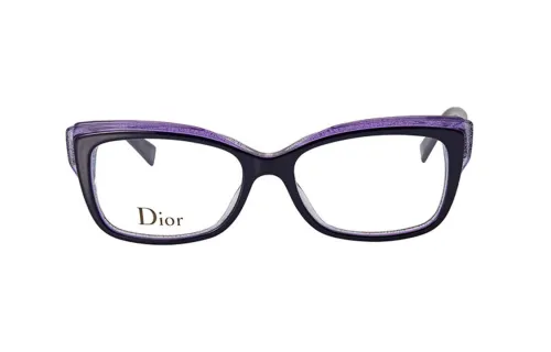 DIOR Acetate Square Eyeglass Frames Unisex Purple