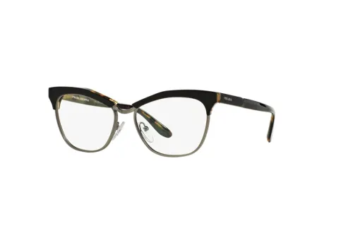 PRADA Plastic Irregular Shape Eyeglass Frames Unisex Dark Umber