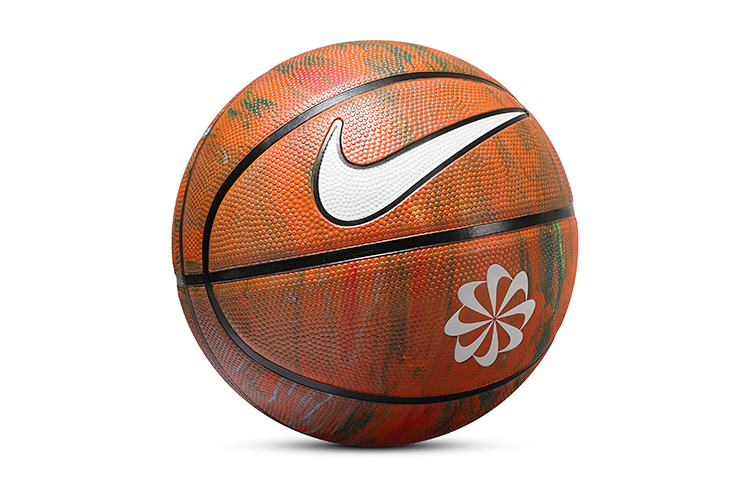 Nike Rubber Basketball Brown Graffiti Size 7 Training Unisex