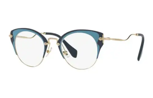 MIU MIU Metal Cat Eye Eyeglass Frames Women's Blue