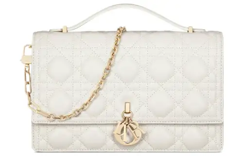 DIOR My Dior Sheepskin Handbag Regular Women's Milk White