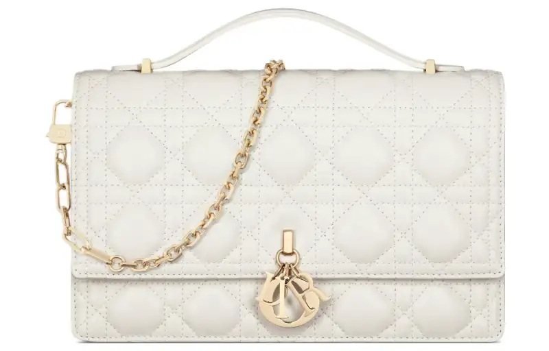 DIOR My Dior Sheepskin Handbag Regular Women's Milk White