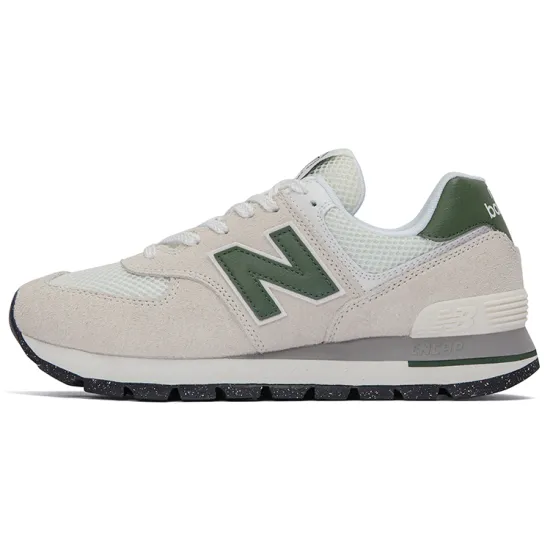 New Balance 574 Rugged White Green