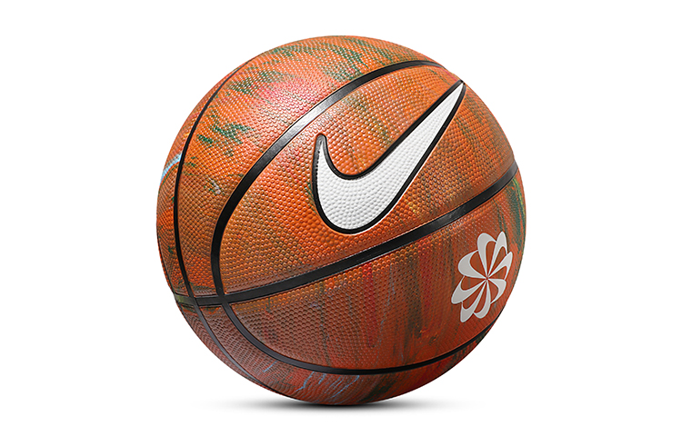 Nike Rubber Basketball Brown Graffiti Size 7 Training Unisex