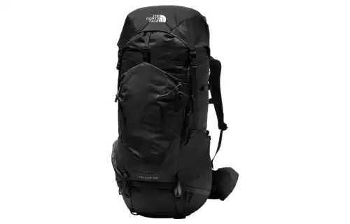 THE NORTH FACE 45L Athleisure Backpack Outdoor Bag Recycled Nylon Blend Fabric Black Unisex