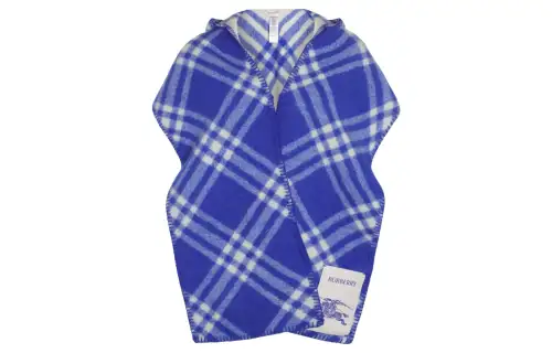 Burberry Hood Equestrian Knight Checked Scarf
