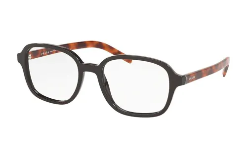 PRADA Square Prescription Glasses Unisex Dark Umber