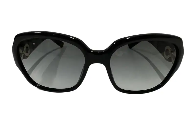 DIOR Plastic Irregular Shape Sunglasses Unisex Black