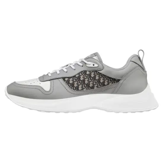 DIOR B25 Casual Shoes Men Low-Top White Gray