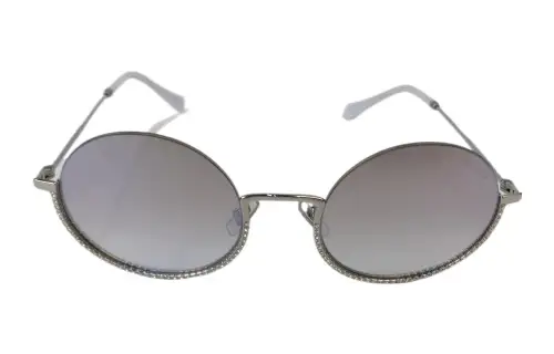 MIU MIU Metal Irregular Shape Sunglasses Women's Silver