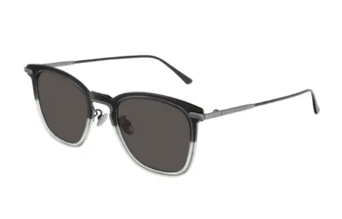 Bottega Veneta Metal Irregular Shape Sunglasses Unisex Black