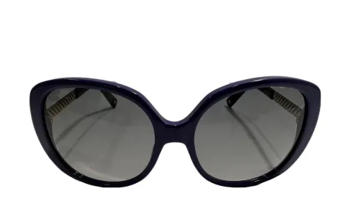 DIOR Metal Irregular Shape Sunglasses Unisex Blue