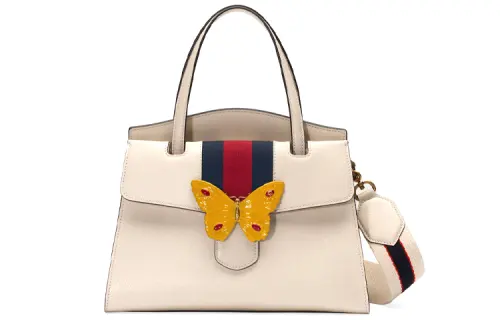 GUCCI Webbing, Leather Shoulder Bag, Crossbody Bag, Handbag Medium Women's White