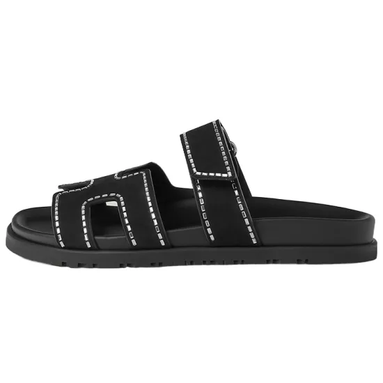 HERMES Chypre Slide Slippers Women's Black