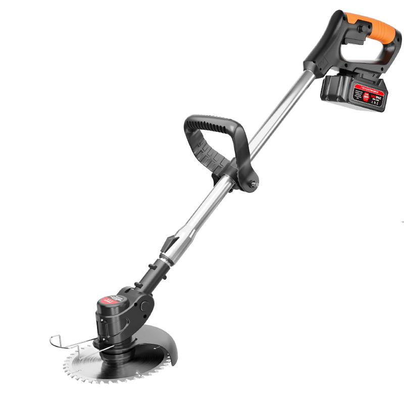 Ai Wenli Power Tools Electric Lawn Mower Household Handheld Rechargeable Lawn Trimmer Brush Cutter 98VF Star Model (Two Batteries and One Charge) HT-901