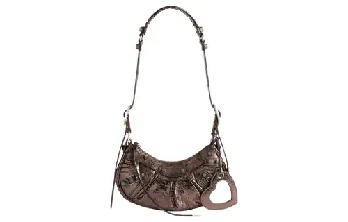 Balenciaga Women's Le Cagole XS Lambskin Shoulder Bag Brown