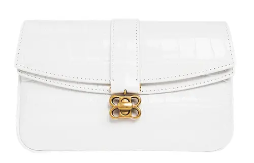 Balenciaga Calfskin Crossbody Bag, Shoulder Bag Women's White