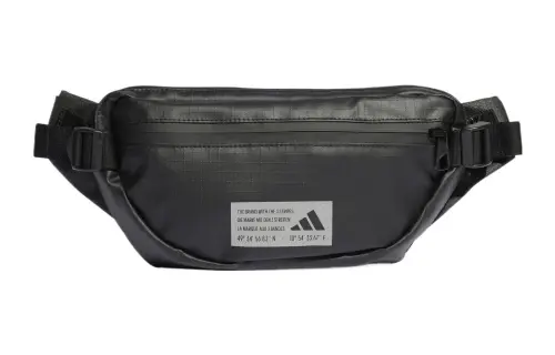 Adidas Athleisure Polyurethane Crossbody Bag, Fanny Pack Regular Unisex Black