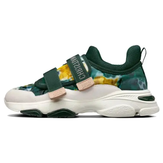 DIOR D-Wander Casual Shoes Women's Low-Top Pine Green