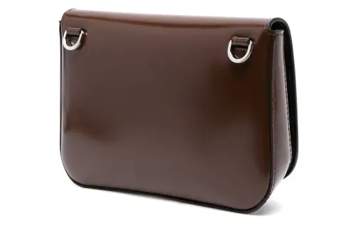PRADA Leather Shoulder Bag, Crossbody Bag Mini Men's Coffee